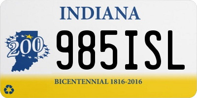 IN license plate 985ISL