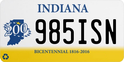 IN license plate 985ISN