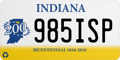 IN license plate 985ISP