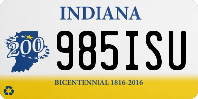 IN license plate 985ISU