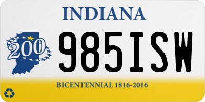 IN license plate 985ISW