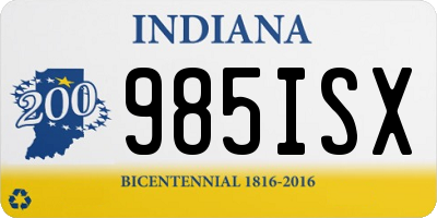 IN license plate 985ISX