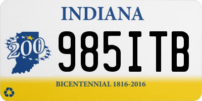 IN license plate 985ITB