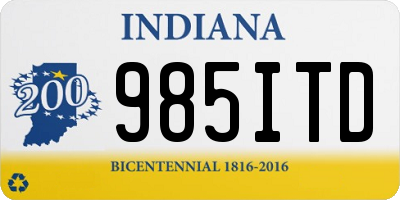 IN license plate 985ITD