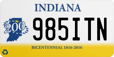 IN license plate 985ITN