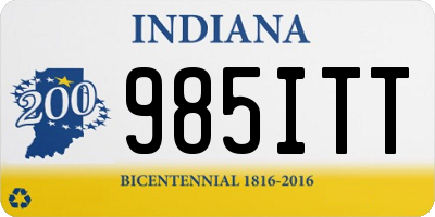 IN license plate 985ITT