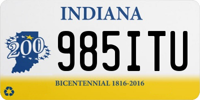 IN license plate 985ITU