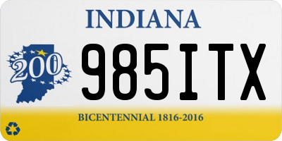 IN license plate 985ITX