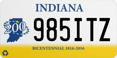 IN license plate 985ITZ