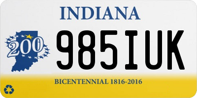 IN license plate 985IUK