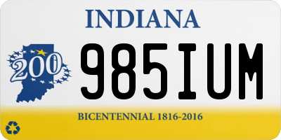 IN license plate 985IUM