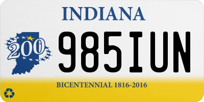 IN license plate 985IUN