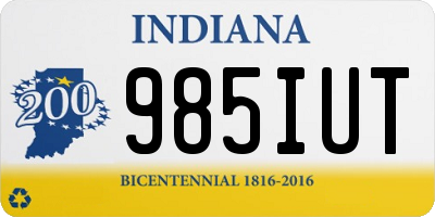 IN license plate 985IUT