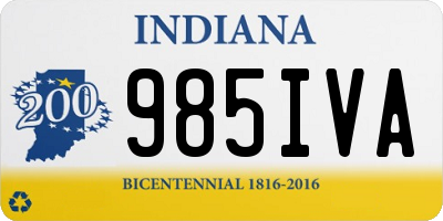 IN license plate 985IVA