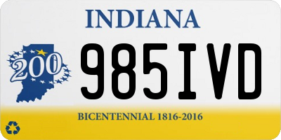 IN license plate 985IVD
