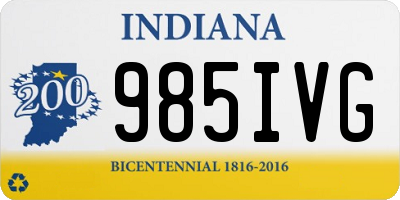 IN license plate 985IVG