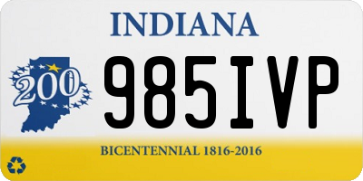 IN license plate 985IVP