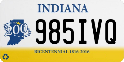 IN license plate 985IVQ