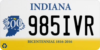 IN license plate 985IVR