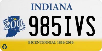 IN license plate 985IVS