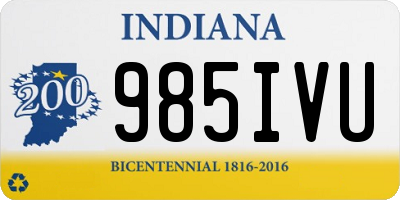 IN license plate 985IVU