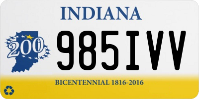IN license plate 985IVV