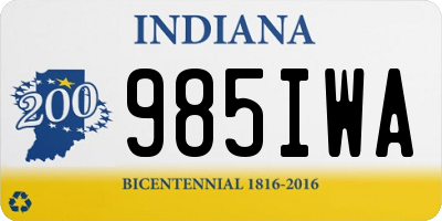IN license plate 985IWA
