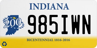 IN license plate 985IWN