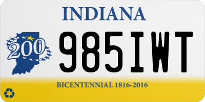 IN license plate 985IWT