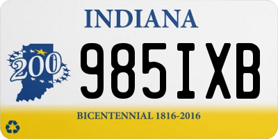 IN license plate 985IXB