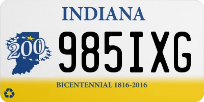 IN license plate 985IXG