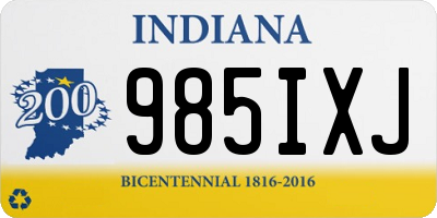 IN license plate 985IXJ