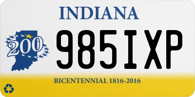 IN license plate 985IXP