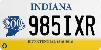 IN license plate 985IXR