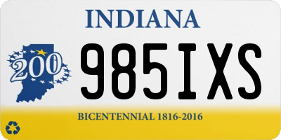 IN license plate 985IXS