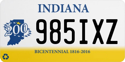 IN license plate 985IXZ