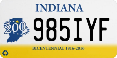 IN license plate 985IYF