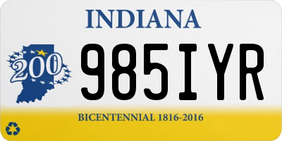 IN license plate 985IYR