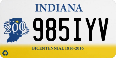 IN license plate 985IYV