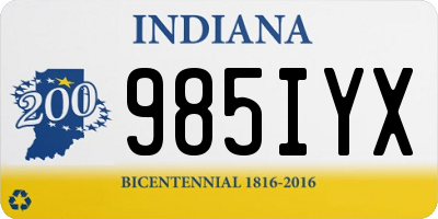 IN license plate 985IYX