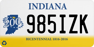 IN license plate 985IZK