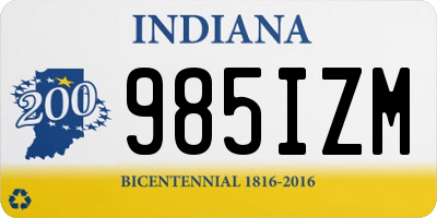 IN license plate 985IZM