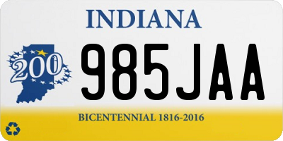 IN license plate 985JAA