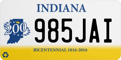 IN license plate 985JAI