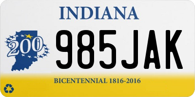 IN license plate 985JAK