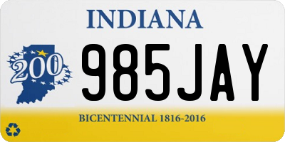 IN license plate 985JAY