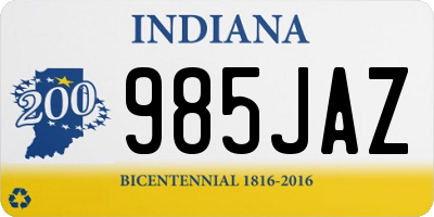 IN license plate 985JAZ