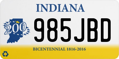 IN license plate 985JBD