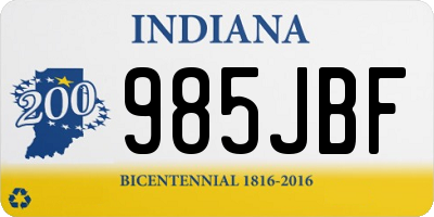 IN license plate 985JBF