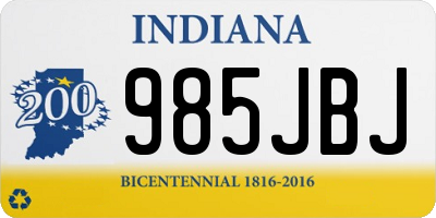 IN license plate 985JBJ